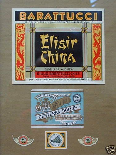 Etichette Pubblicitarie Barattucci Chieti (Centerba E China)