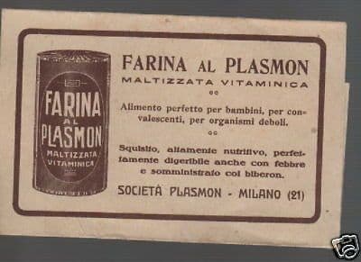 Fascetta Pubblicitaria Farina Al Plasmon Maltizzata Vitaminica