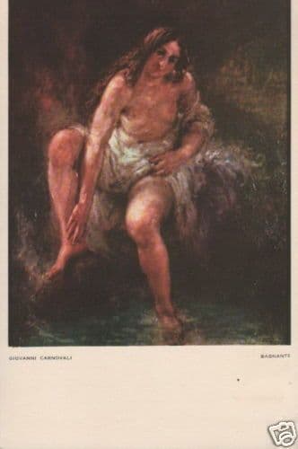 Stampa Pubblicitaria Giuliani Con La Bagnante Di Giovanni Carnovali