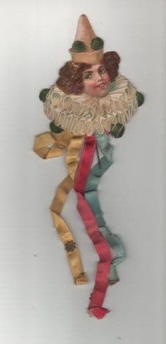 Coccarda Liberty Cromolitografica Con Maschera, Primo Novecento