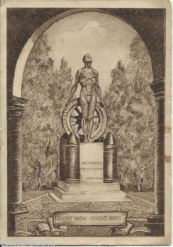 Cartolina Antica Automobilisti Caduti Per La Patria 1935, Milano