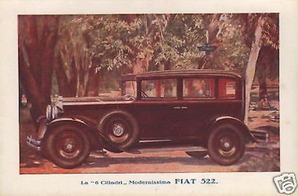 Pubblicità Fiat 522 E Magneti Marelli Milano Anni '30 Originale