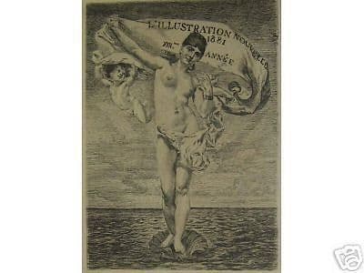 Incisione Acquaforte Del 1881, Pubblicità L'Illustration Nouvelle