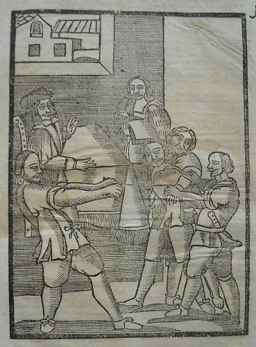 Incisione Antica Tortura Napoletana Con Funicelle 1700 Originale