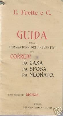 Catalogo Frette 1901: Guida Alla Formazione Di Preventivi Per Corredi