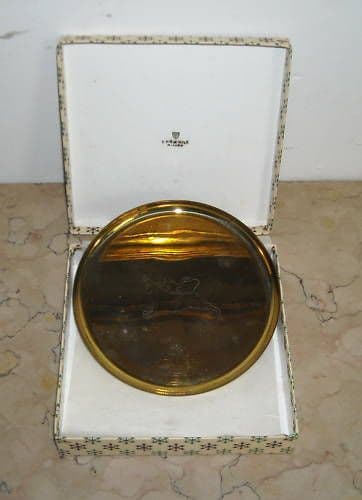 Vassoio Pubblicitario Braendli Milano Miracoli, Metallo Dorato