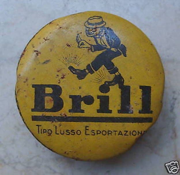 Scatola In Latta Lucido Per Scarpe Brill Milano, Primi '900