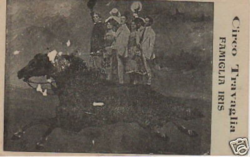 Cartolina Circo Travaglia, Famiglia Iris, Primi '900