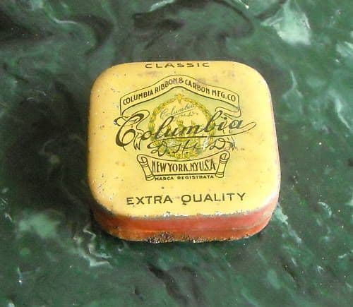 Scatola In Latta Columbia Ribbon & Carbon Mfg. Co. New York, Primo '900