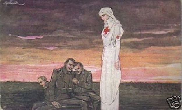 Cartolina Croce Rossa Italiana, Golia, Primo '900, Militaria