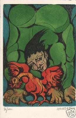 Puglia, Arte Del Novecento, Folklore. Incisione Originale Di Domenico Cantatore.