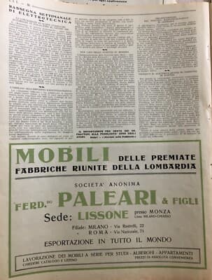 Antica Pubblicitaria   Conserve Bevilacqua   Artista Sinopico   Mobili Paleari   Lissone