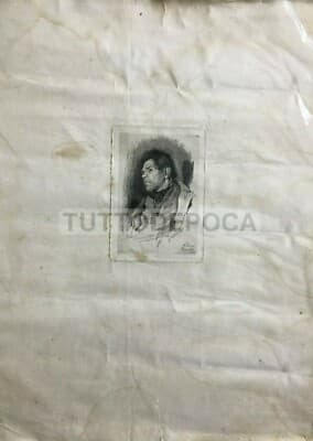 Antonio Piccinni, Incisione Antica Raffigurante Un Popolano, 1874
