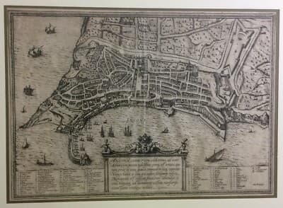 Marche, Ancona: Antica Cartografia, Fortificazioni, Barche, Porto, Chiese E Urbanistica
