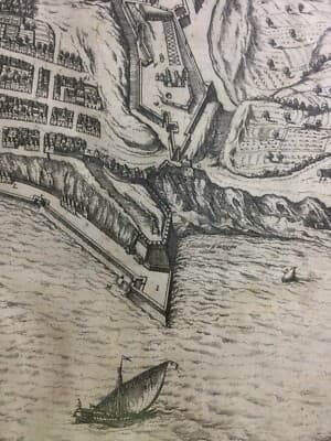 Marche, Ancona: Antica Cartografia, Fortificazioni, Barche, Porto, Chiese E Urbanistica