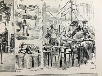 Filatura Cotone, Tessitura, Ombrelli, Tipografia, Fiori Artificiali, Cioccolato: Esposizione Di Torino 1884