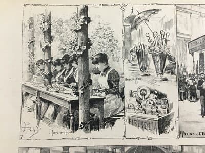 Filatura Cotone, Tessitura, Ombrelli, Tipografia, Fiori Artificiali, Cioccolato: Esposizione Di Torino 1884