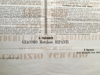 Marche, Ancona, Jesi, Senigallia. Zootecnia: Premiazione Mucche E Tori, 1871