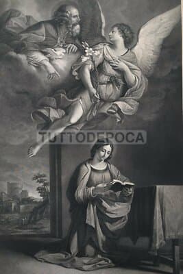 L'Annunciazione Del Guercino: Incisione Di Gaetano Guadagnini, 1850