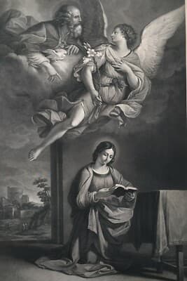 L'Annunciazione Del Guercino: Incisione Di Gaetano Guadagnini, 1850