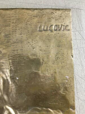 Arte Scultura Ritratto Lucovic Decorativa Massiccia Placca Bronzea