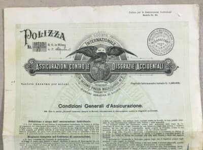 Assicurazioni   Società Internazionale   Riunione Adriatica Di Sicurtà   Milano   1893