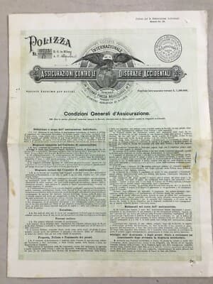 Assicurazioni   Società Internazionale   Riunione Adriatica Di Sicurtà   Milano   1893