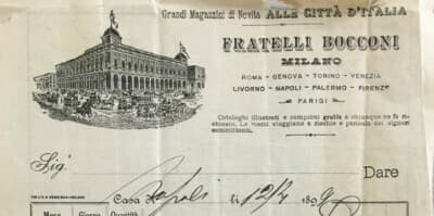 Milano   Grandi Magazzini Fratelli Bocconi   Negozio Di Napoli   Stampa Pubblicitaria