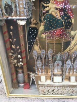 Arte Popolare Devozionale Meridionale   Madonna Del Rosario   Pompei   Rara Bacheca