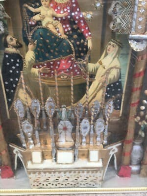 Arte Popolare Devozionale Meridionale   Madonna Del Rosario   Pompei   Rara Bacheca