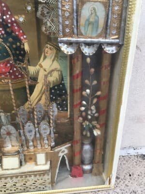 Arte Popolare Devozionale Meridionale   Madonna Del Rosario   Pompei   Rara Bacheca