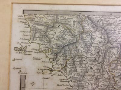 Antica Cartografia: Toscana, Umbria, Marche, Lazio, Puglia, Campania, Basilicata (1830)