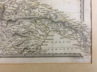 Antica Cartografia: Toscana, Umbria, Marche, Lazio, Puglia, Campania, Basilicata (1830)