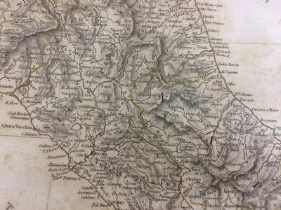 Antica Cartografia: Toscana, Umbria, Marche, Lazio, Puglia, Campania, Basilicata (1830)