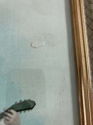 Musica E Musicisti: Coppia Di Musicanti Con Strumenti Musicali. Antica Stampa Del Primo '900