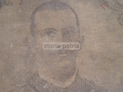 Militaria Savoia, Vittorio Emanuele III: Raro Cuscino In Tessuto Figurato