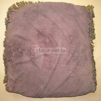 Militaria Savoia, Vittorio Emanuele III: Raro Cuscino In Tessuto Figurato