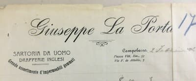 Molise, Campobasso: Antica Pubblicitaria Sartoria Da Uomo Giuseppe La Porta, Impermeabili