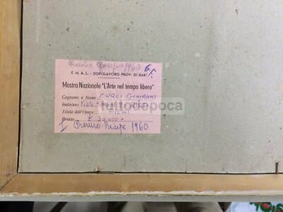 Arte Contemporanea   Dipinto Da Collezione   Giovanni Curci   Esposizione A Bari   1958