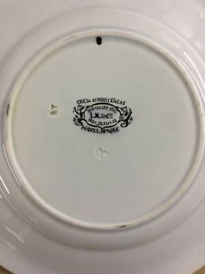 Piatto Artistico Creil Et Montereau, "Les Fleuristes"