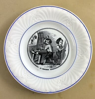 Folklore: Mestieri, Falegname Ed Ebanisteria. Artistico Piatto Da Collezione Creil