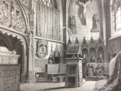 Saluzzo: Coro Nella Chiesa Di San Domenico. Litografia Dell'800 (Righini)