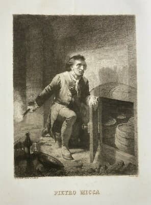 Pietro Micca, L'Eroe Torinese: Incisione Originale Di Andrea Gastaldi