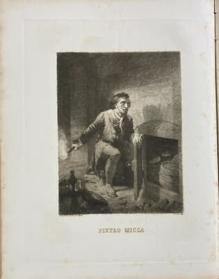 Pietro Micca, L'Eroe Torinese: Incisione Originale Di Andrea Gastaldi
