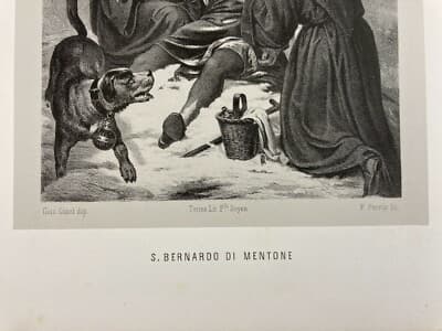 San Bernardo Di Mentone: Litografia Originale Di Giuseppe Giani