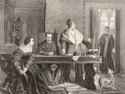 Venezia: Congiura Di Elisabetta Zeno. Litografia Originale Di Ludovico Raymond