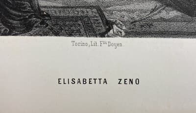 Venezia: Congiura Di Elisabetta Zeno. Litografia Originale Di Ludovico Raymond