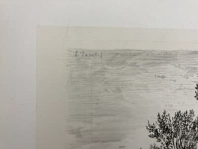 Edoardo Perotti: Paesaggio Campestre, Incisione Originale All'Acquaforte, Lovera, XIX Secolo