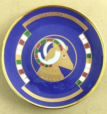 Medicina, Farmacia, Farmaceutica Malesci: Piatto Da Collezione Zodiaco Ariete, Atelier Sarti