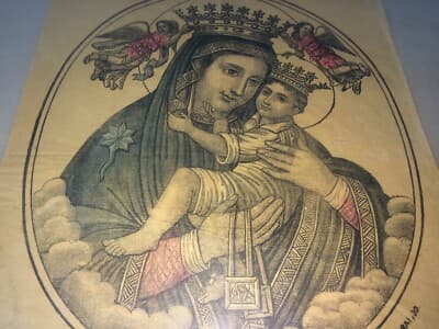 Arte   Stampa Popolare Devozionale   Antica Litografia A Colori   Rinaldini   Napoli   XIX Secolo